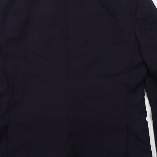 Turner Virr & Co Mens Blue  Polyester Jacket Suit Jacket Size 40