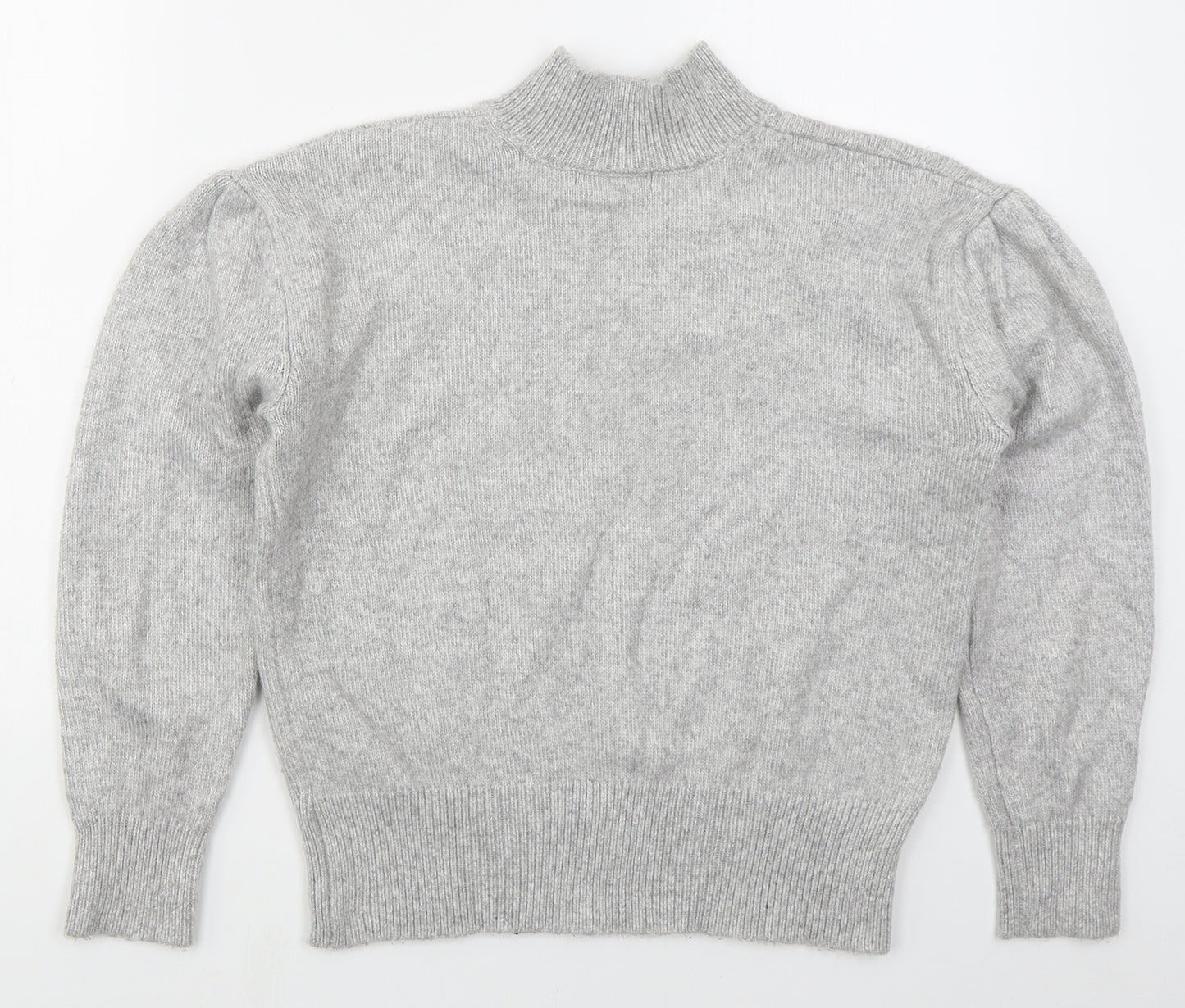 Marks and Spencer Womens Grey Mock Neck  Polyester Pullover Jumper Size S