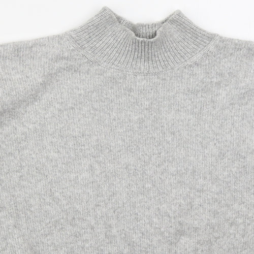 Marks and Spencer Womens Grey Mock Neck  Polyester Pullover Jumper Size S