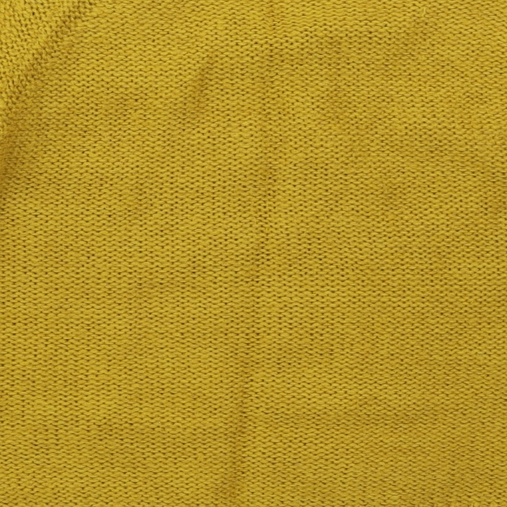 George Womens Yellow Crew Neck  Acrylic Pullover Jumper Size 10