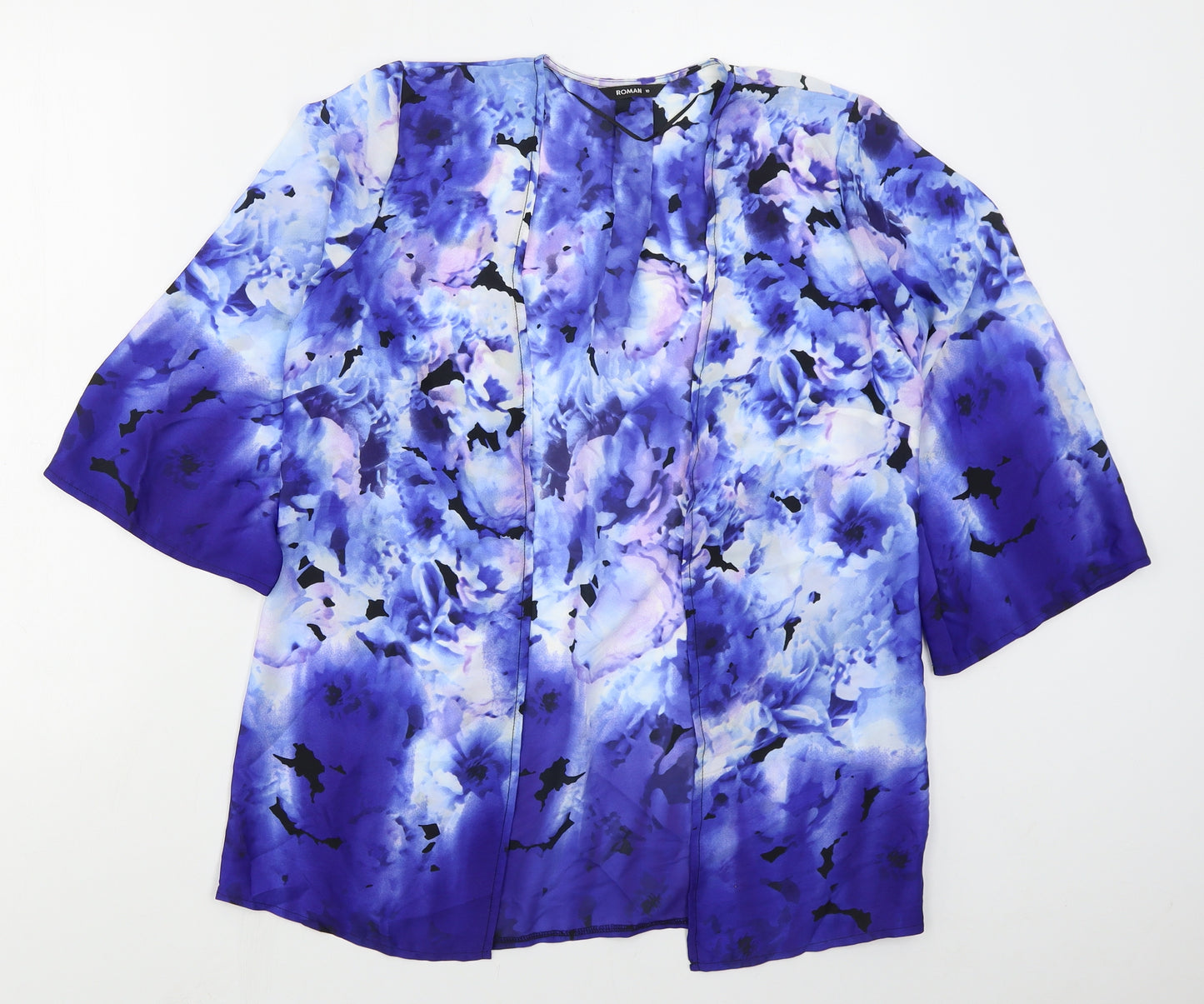 Roman Womens Blue Floral  Jacket  Size 10
