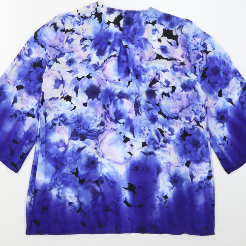 Roman Womens Blue Floral  Jacket  Size 10