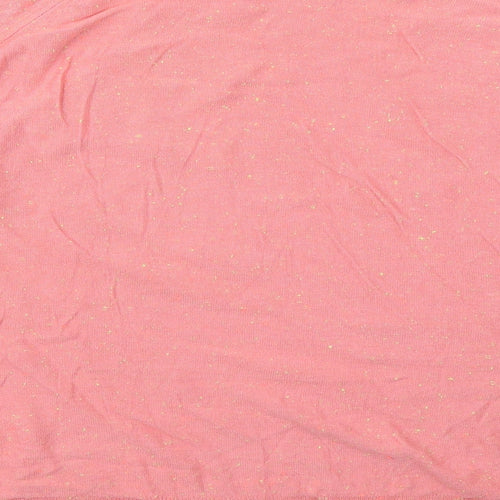 Topshop Womens Pink Crew Neck  Viscose Pullover Jumper Size 16   - Cut Out