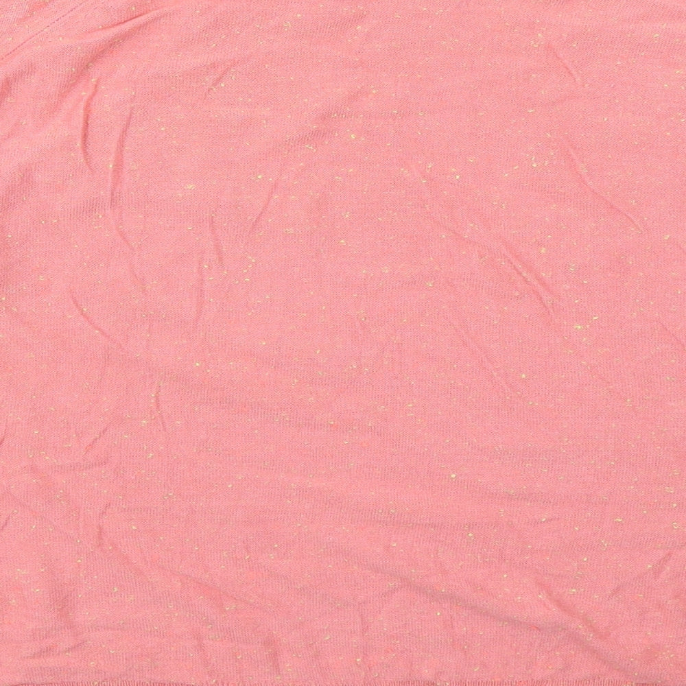 Topshop Womens Pink Crew Neck  Viscose Pullover Jumper Size 16   - Cut Out
