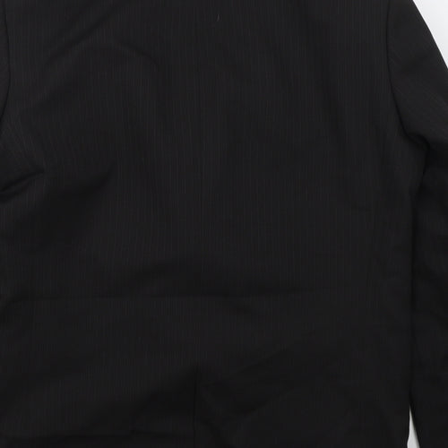 Taylor & Wright Mens Black Striped Polyester Jacket Suit Jacket Size 40