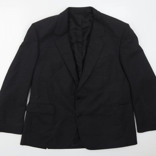 Alpha & Plus Mens Grey  Acetate Jacket Suit Jacket Size 46