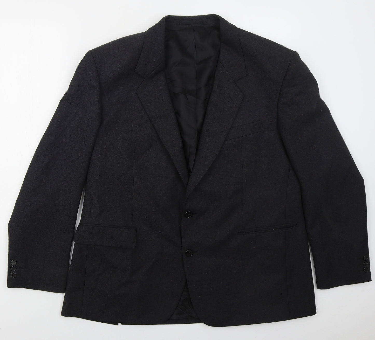 Alpha & Plus Mens Grey  Acetate Jacket Suit Jacket Size 46