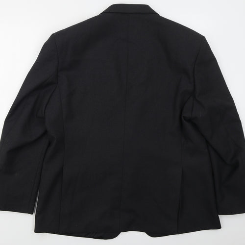 Alpha & Plus Mens Grey  Acetate Jacket Suit Jacket Size 46
