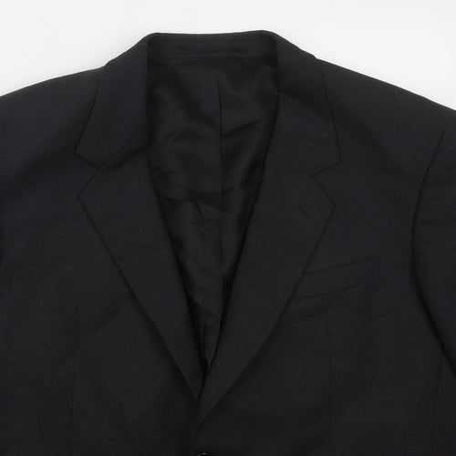 Alpha & Plus Mens Grey  Acetate Jacket Suit Jacket Size 46