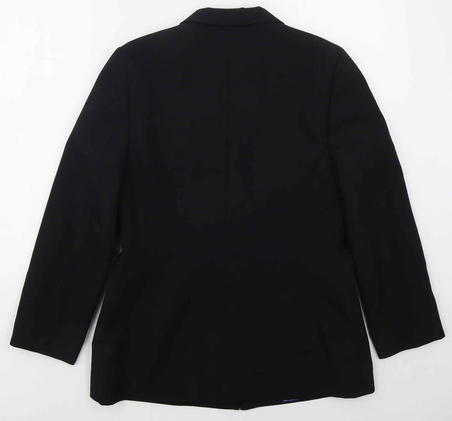 Topshop Womens Black  Polyester Jacket Suit Jacket Size 14