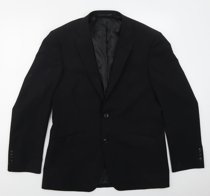 Daniel Grahame Mens Black Polyester Jacket Suit Jacket Size 40