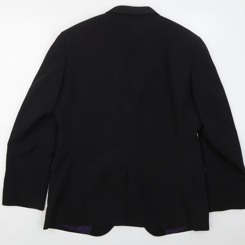 Taylor & Wright Mens Black  Polyester Jacket Suit Jacket Size 42