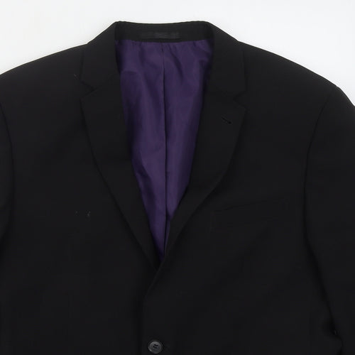Taylor & Wright Mens Black  Polyester Jacket Suit Jacket Size 42
