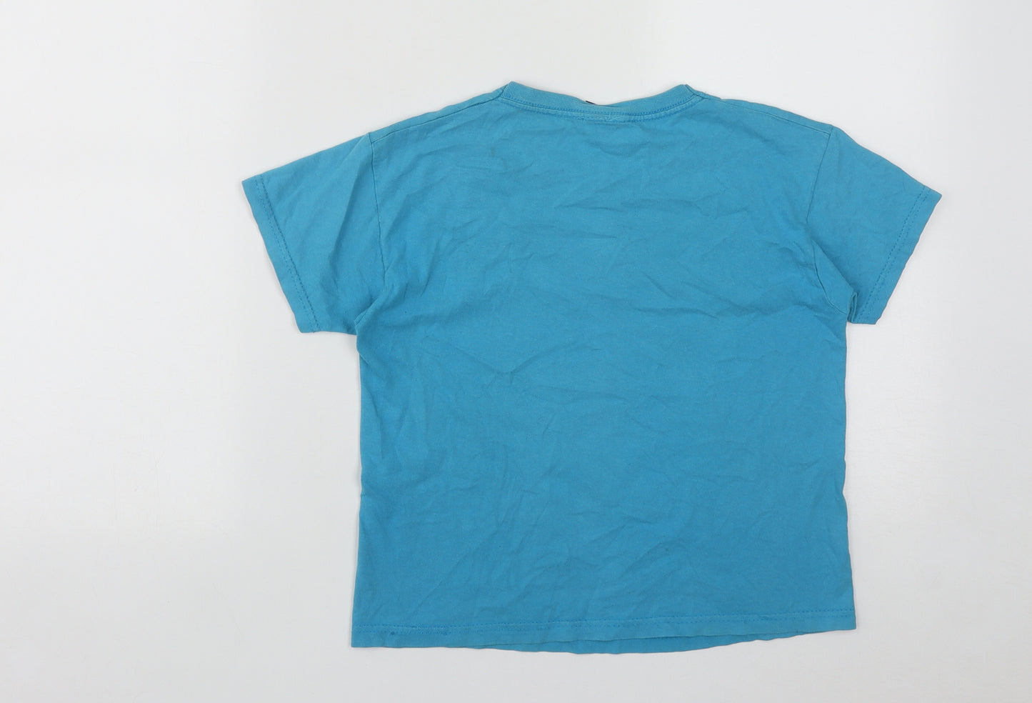 Debenhams Boys Blue  Cotton Basic T-Shirt Size 7-8 Years Round Neck  - Star Wars