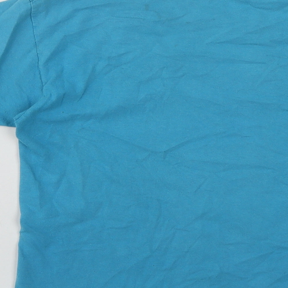 Debenhams Boys Blue  Cotton Basic T-Shirt Size 7-8 Years Round Neck  - Star Wars