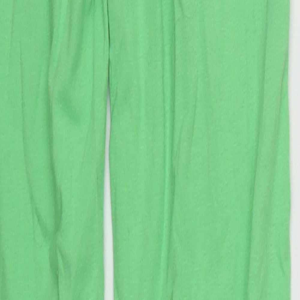Missguided Womens Green  Cotton Jegging Trousers Size 8 L33 in Regular