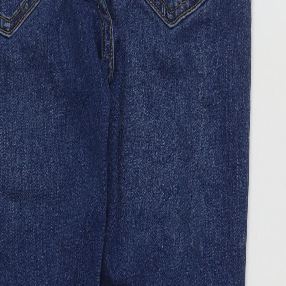 New Look Womens Blue  Cotton Straight Jeans Size 10 L27 in Regular Zip