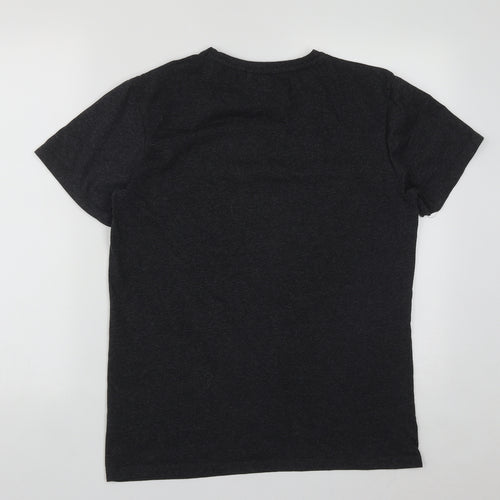 Primark Mens Grey  Polyester  T-Shirt Size L Round Neck  - Dragon Ball Z