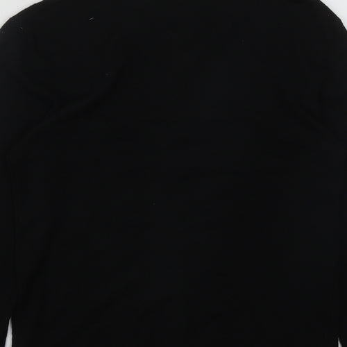 Oakland Mills Womens Black Round Neck  Viscose Cardigan Jumper Size S