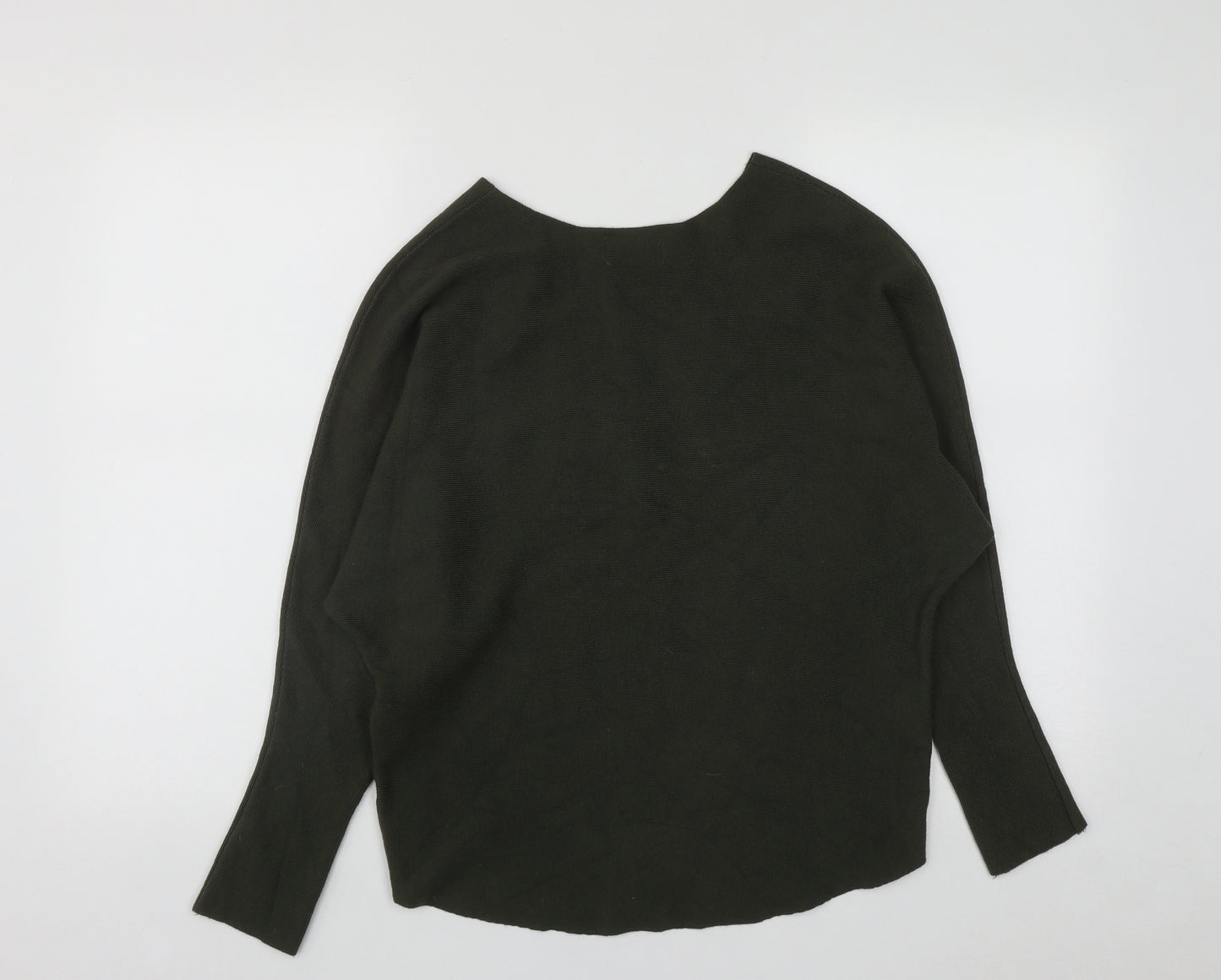 Laetitia Mem Womens Green Round Neck  Viscose Pullover Jumper Size S   - Star Print