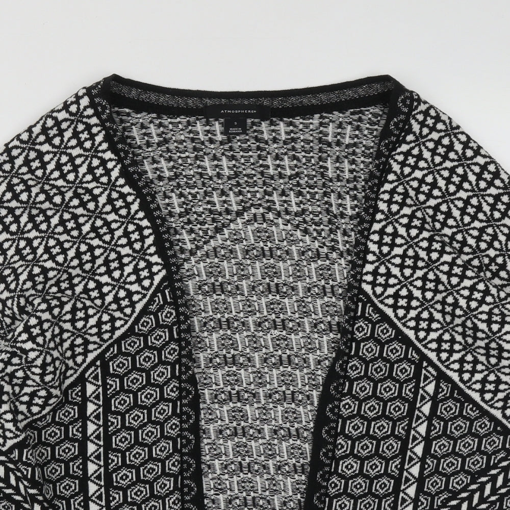 Atmosphere Womens Multicoloured V-Neck Geometric Acrylic Cardigan Jumper Size S