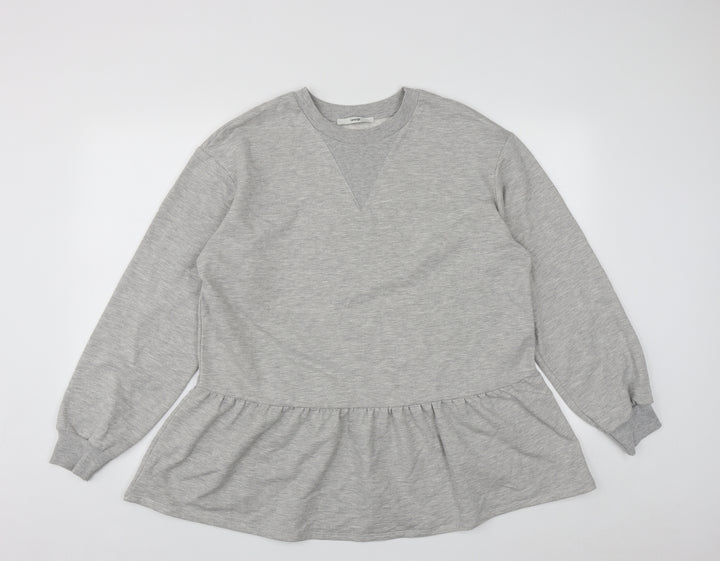 George Womens Grey  Cotton Pullover Sweatshirt Size L