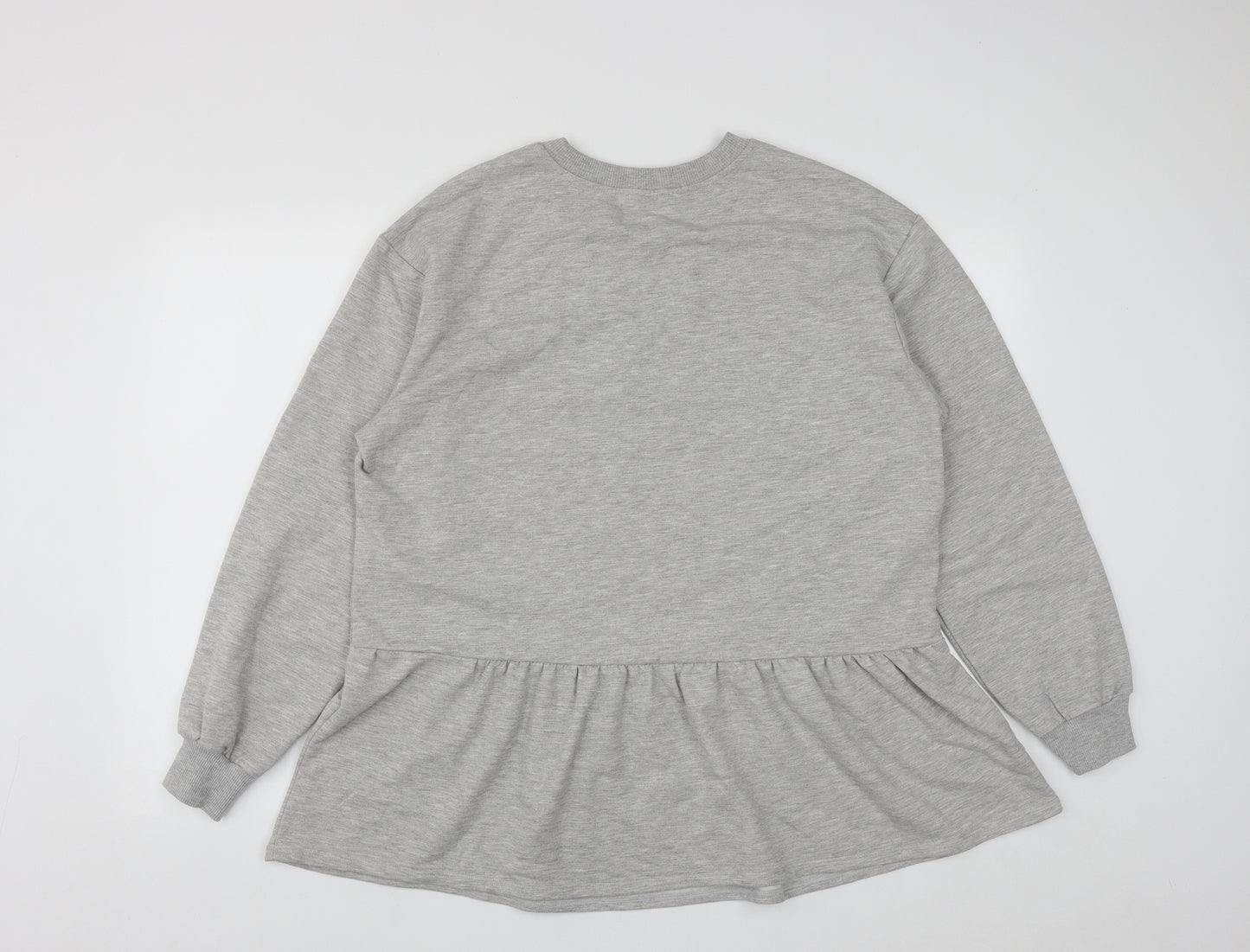 George Womens Grey  Cotton Pullover Sweatshirt Size L