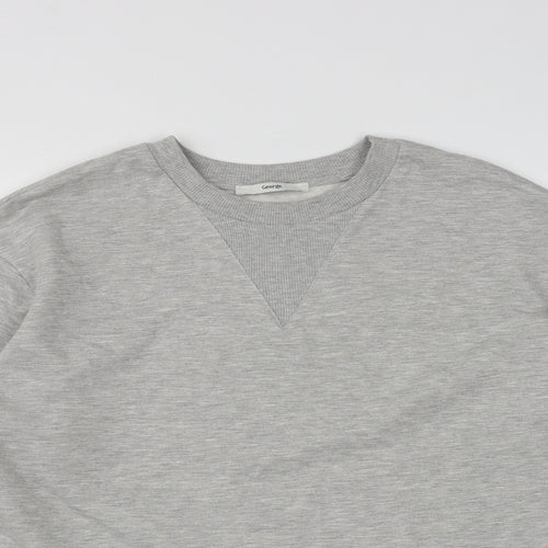 George Womens Grey  Cotton Pullover Sweatshirt Size L