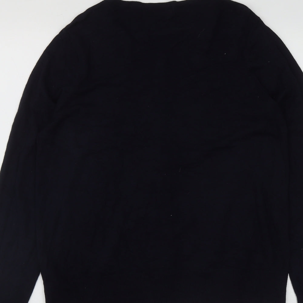 F&F Womens Blue Round Neck  Viscose Cardigan Jumper Size 16