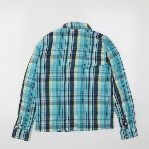 Nameit Boys Multicoloured Plaid Cotton  Button-Up Size 11-12 Years Collared Snap
