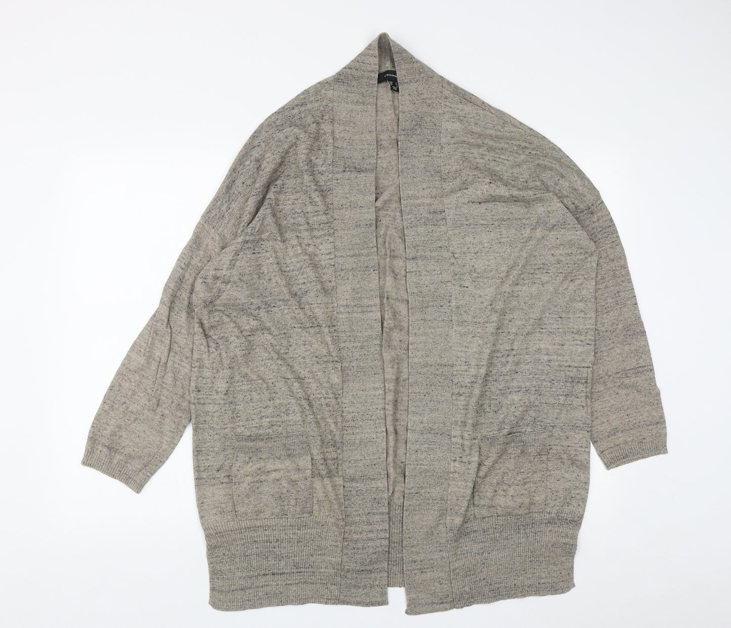 Atmosphere Womens Beige V-Neck  Cotton Cardigan Jumper Size 16