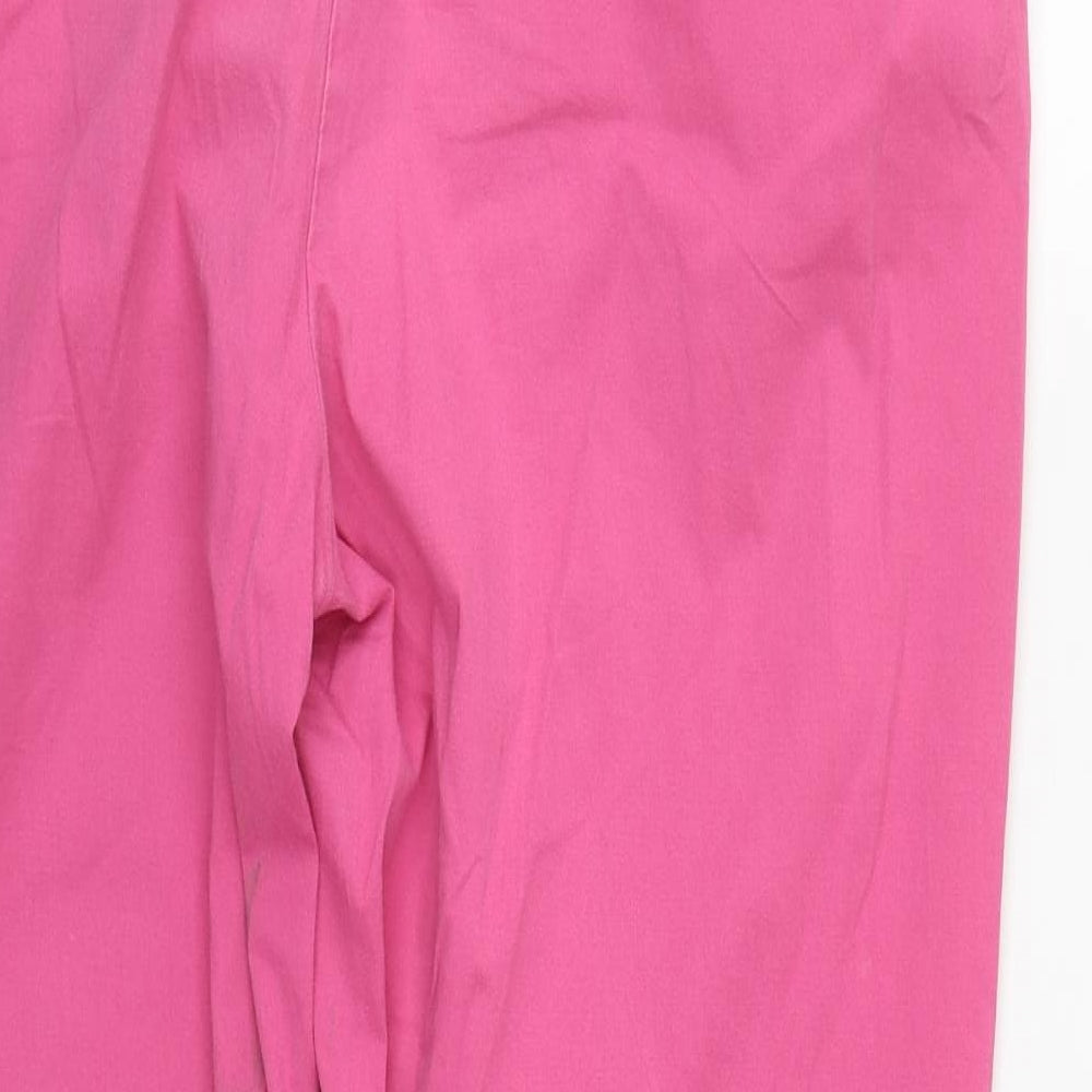 Cotton Traders Womens Pink  Cotton Trousers  Size 18 L27 in Regular Zip