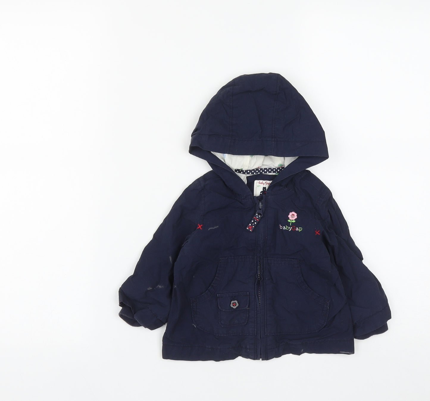 Gap Girls Blue   Basic Coat Coat Size 12 Months   Zip