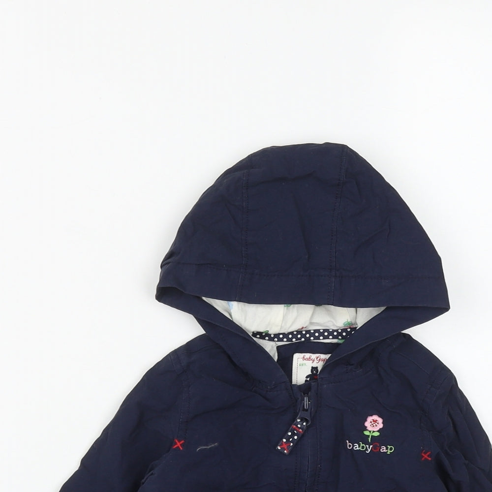 Gap Girls Blue   Basic Coat Coat Size 12 Months   Zip