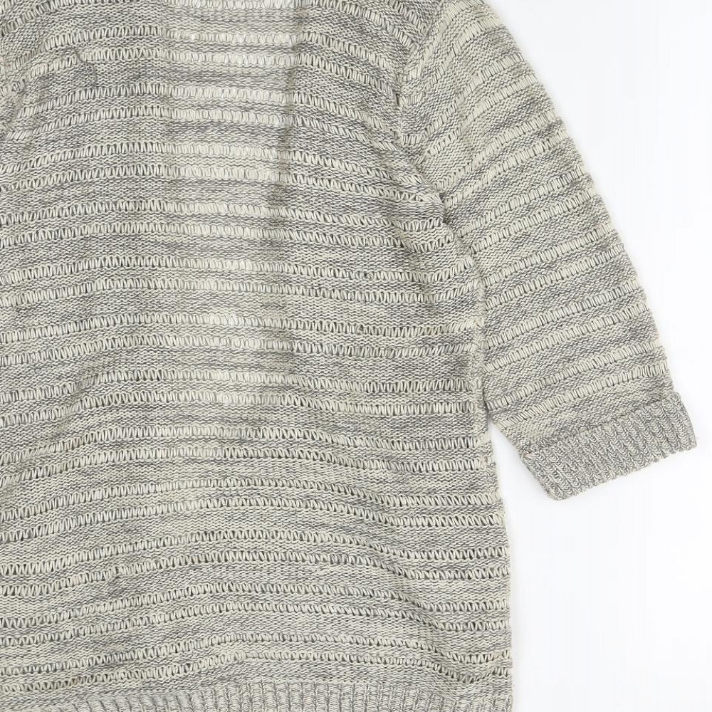 Atmosphere Womens Beige V-Neck  Acrylic Cardigan Jumper Size 8