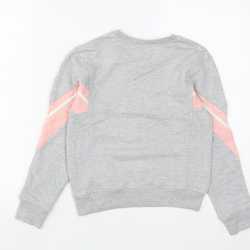 Reebok Girls Grey  Cotton Pullover Sweatshirt Size 11-12 Years