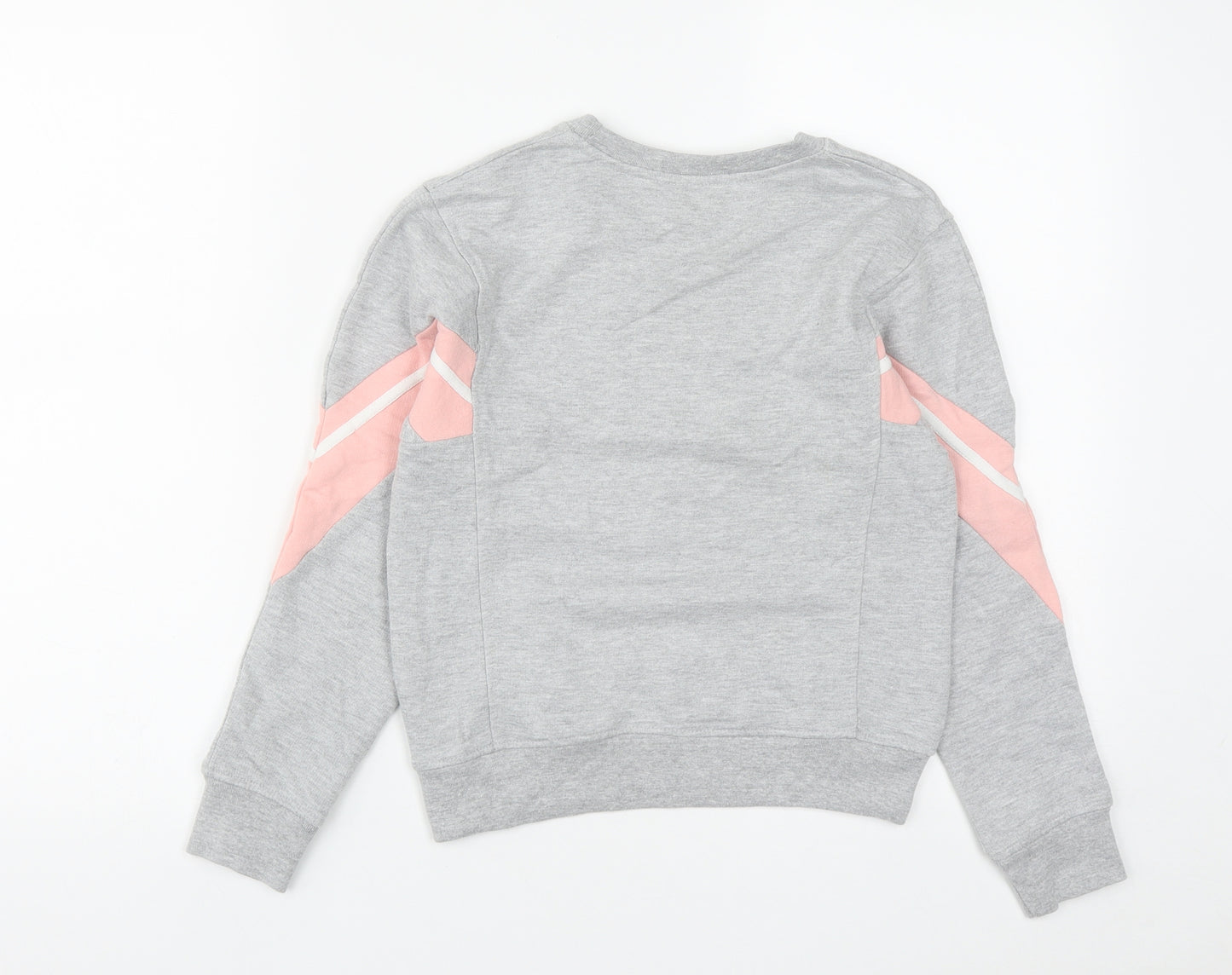 Reebok Girls Grey  Cotton Pullover Sweatshirt Size 11-12 Years