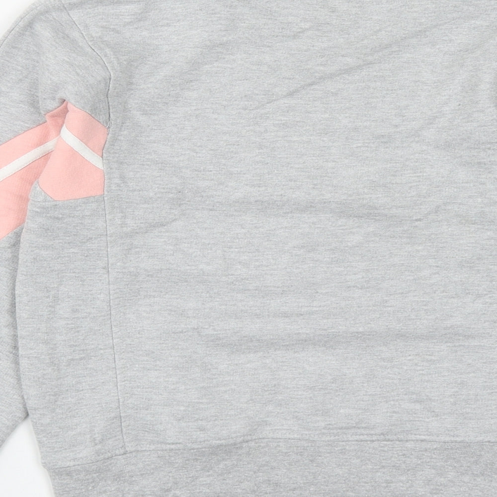 Reebok Girls Grey  Cotton Pullover Sweatshirt Size 11-12 Years