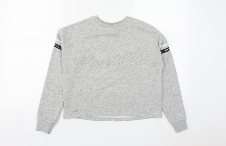 Pineapple Girls Grey  Polyester Pullover Sweatshirt Size 11-12 Years