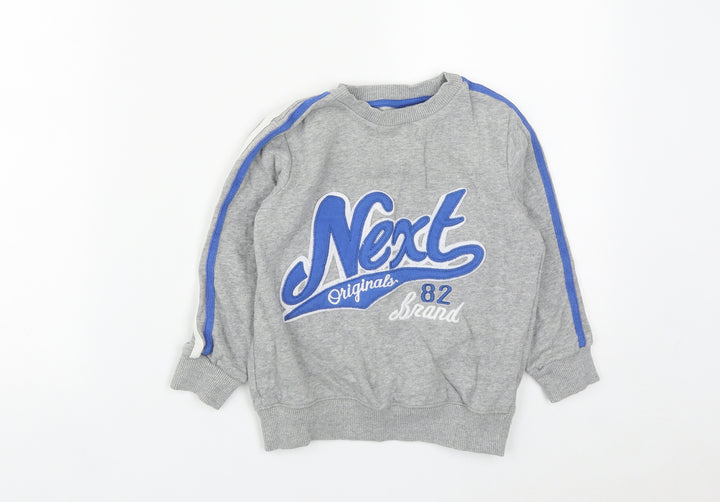NEXT Boys Grey  Cotton Pullover Sweatshirt Size 4-5 Years