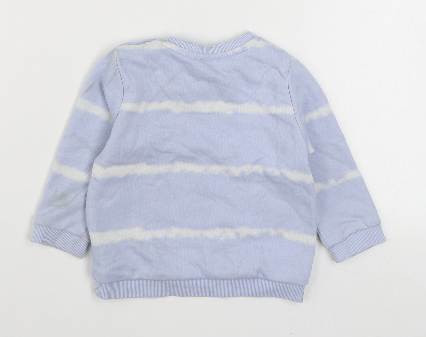 F&F Boys Blue  Cotton Pullover Jumper Size 6-9 Months  Pullover