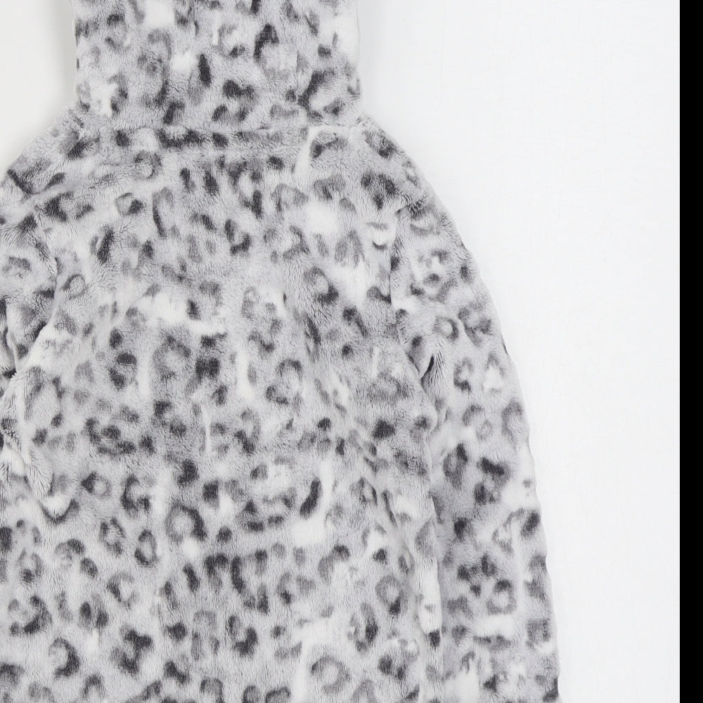 Pep&Co Girls Grey Animal Print Polyester Top Pyjama Top Size 6-7 Years  Pullover