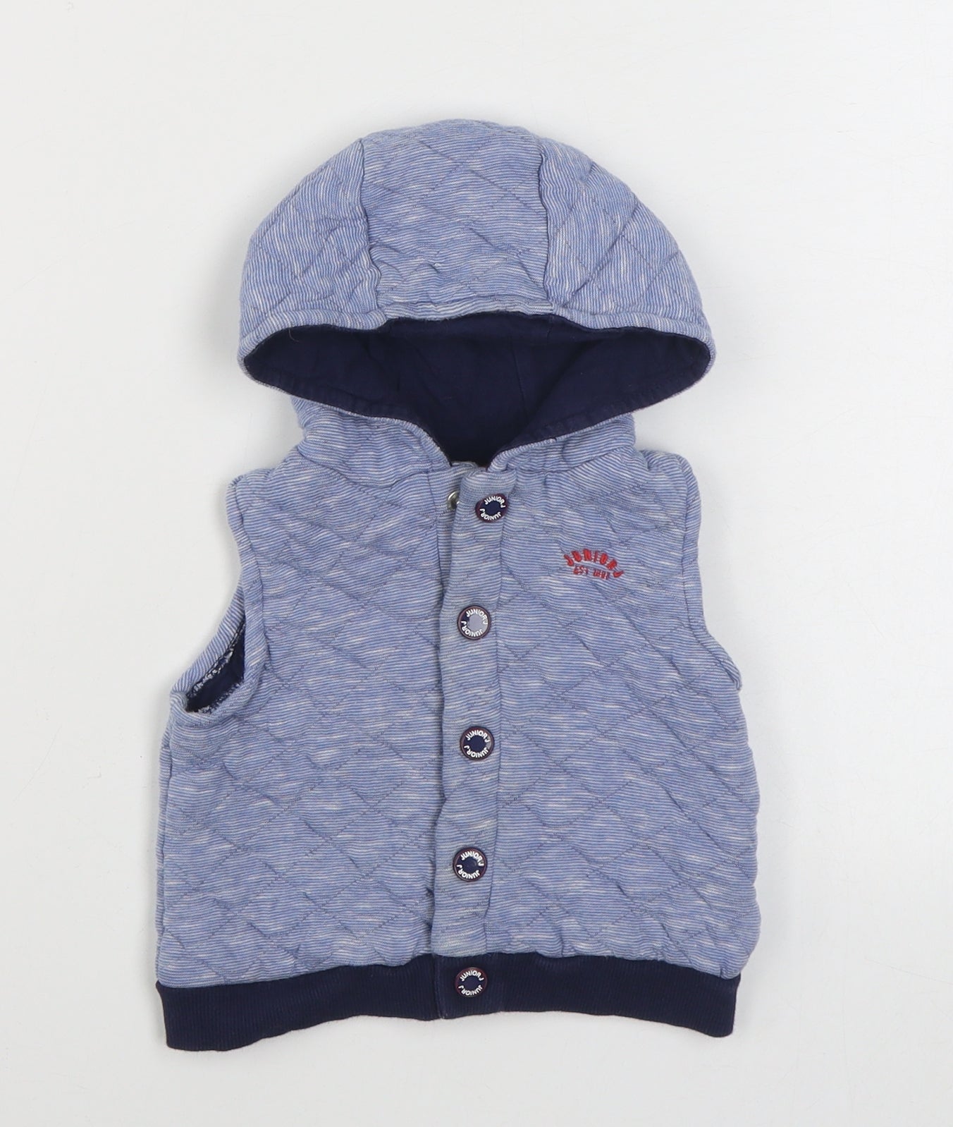 Jasper Conran Boys Blue   Gilet Jacket Size 6-9 Months   Button