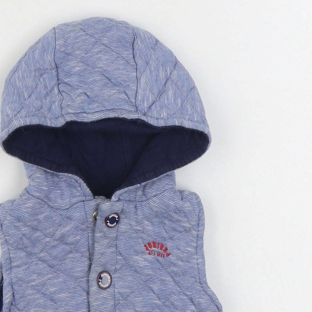 Jasper Conran Boys Blue   Gilet Jacket Size 6-9 Months   Button