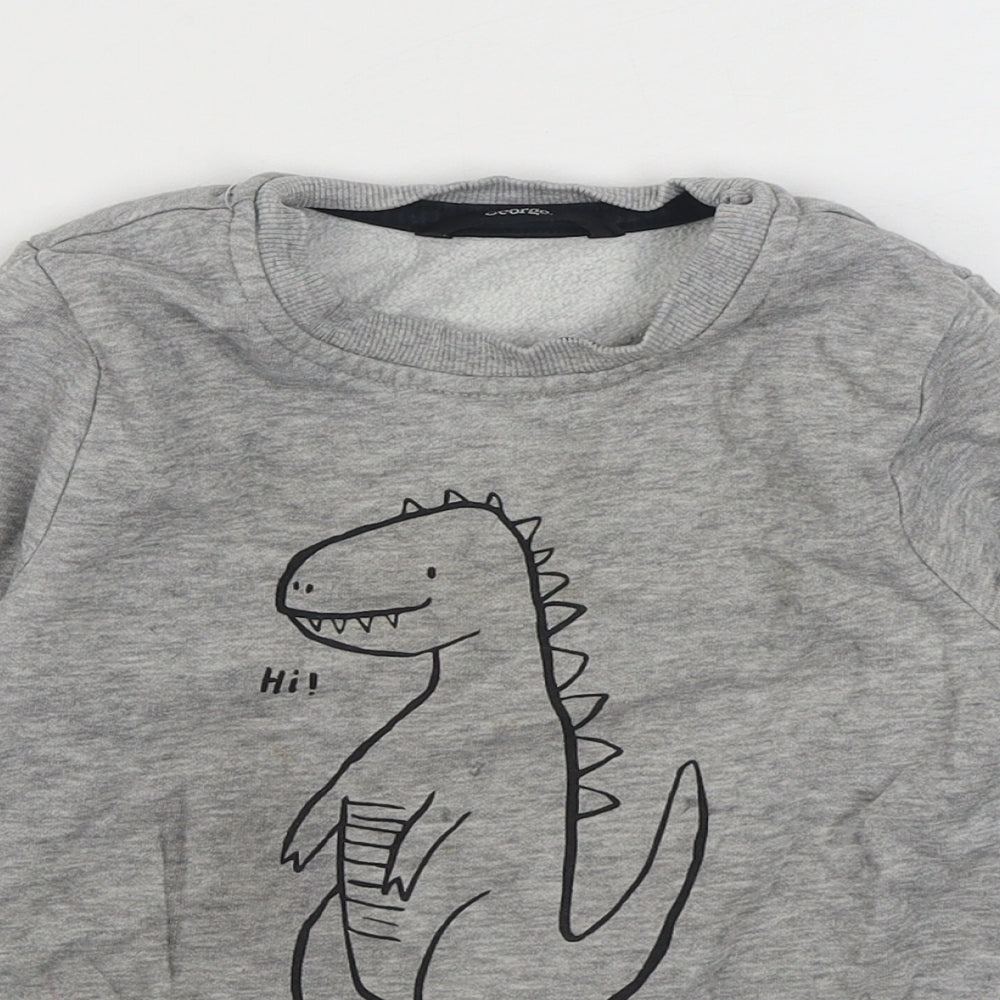 George Boys Grey  Cotton Pullover Sweatshirt Size 3-4 Years  Pullover