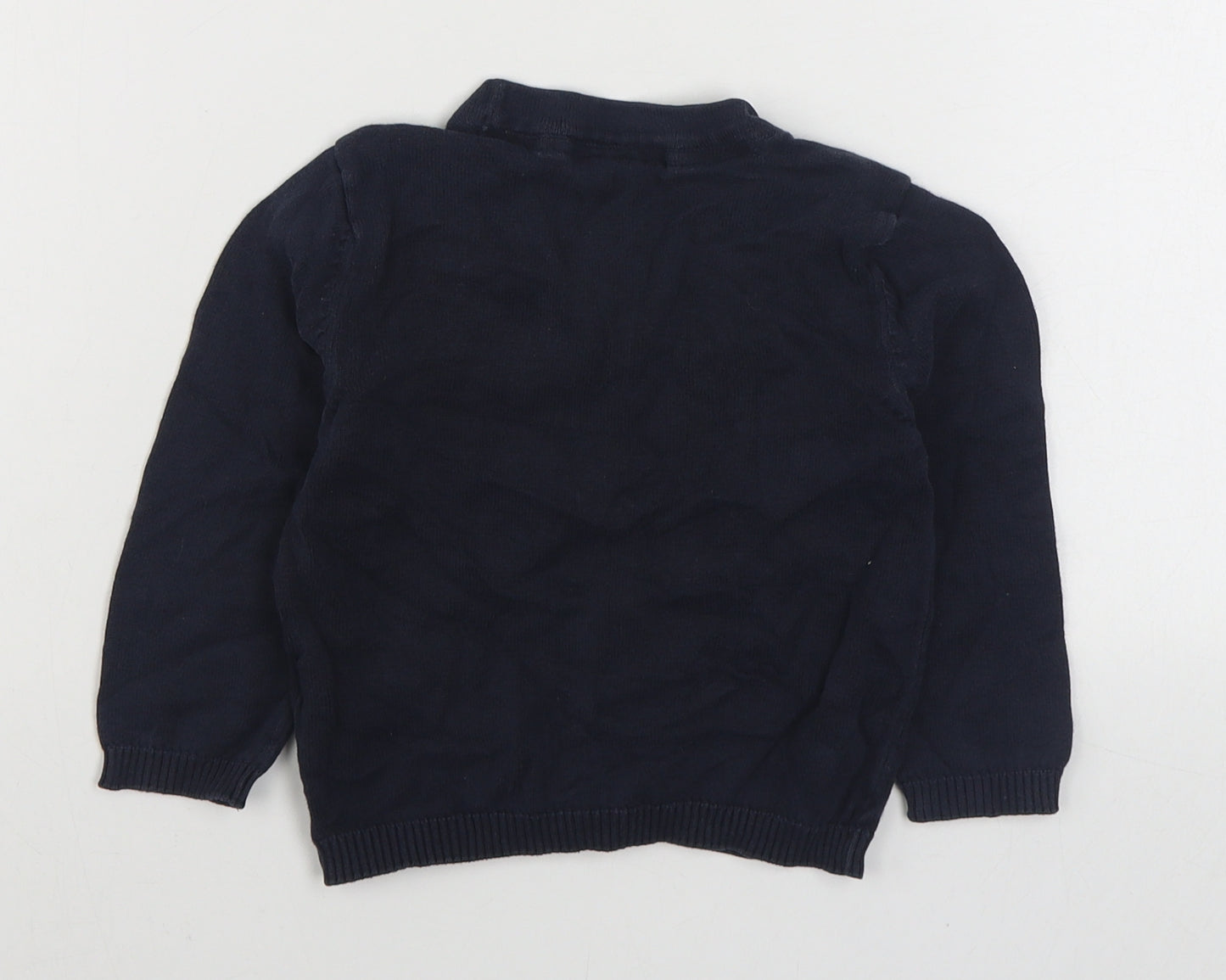 TU Girls Blue  100% Cotton Cardigan Jumper Size 24 Months  Button