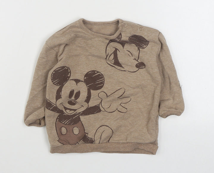 George Baby Brown Cotton Pullover Jumper Size 6-9 Months Pullover