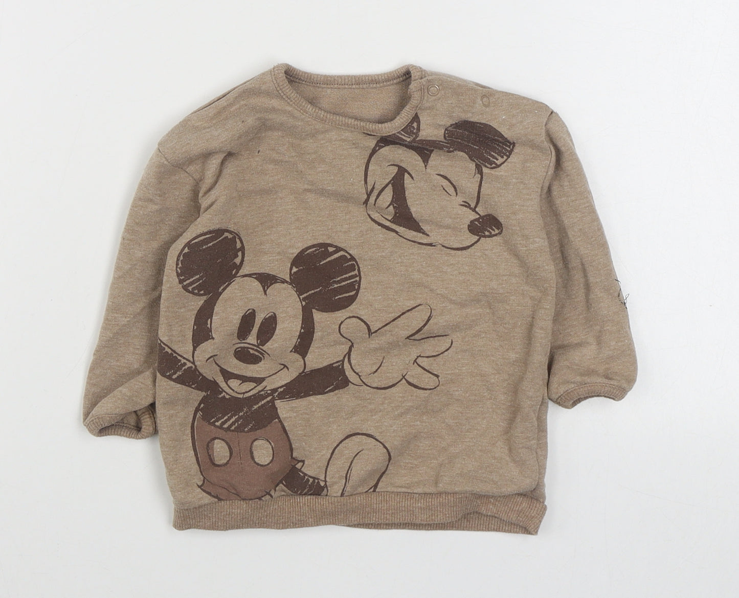 George Baby Brown  Cotton Pullover Jumper Size 6-9 Months  Pullover