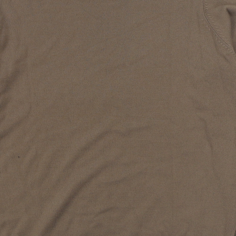 Marks and Spencer Womens Brown Round Neck  Acrylic Pullover Jumper Size 16