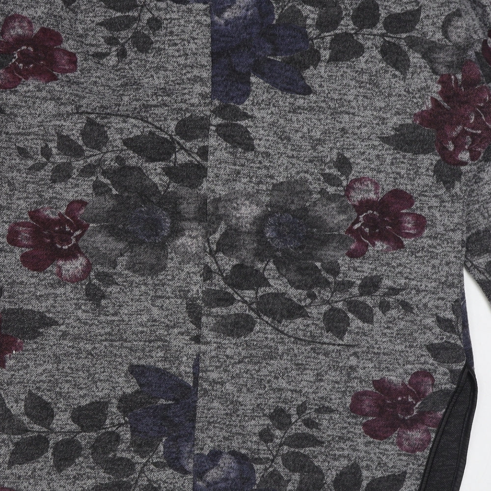 Preworn Womens Grey  Polyester Jumper Dress  Size XL  Boat Neck Pullover